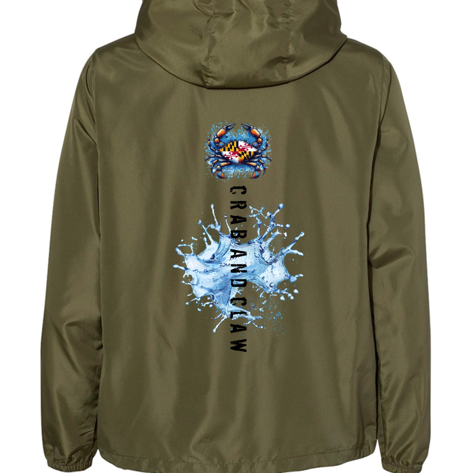 Army/ Black Zipper - BACK